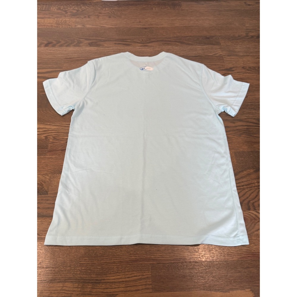 Nike Future Champs Light Blue Graphic T-Shirt Mens Short Sleeve Crewneck Tee - Picture 6 of 10